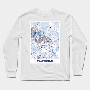 Florence - Italy MilkTea City Map Long Sleeve T-Shirt